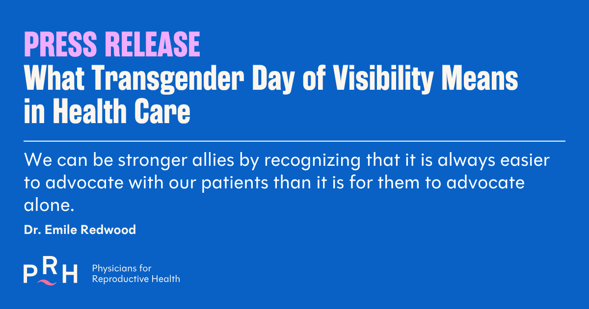 What Transgender Day of Visibility Means in Health Care
