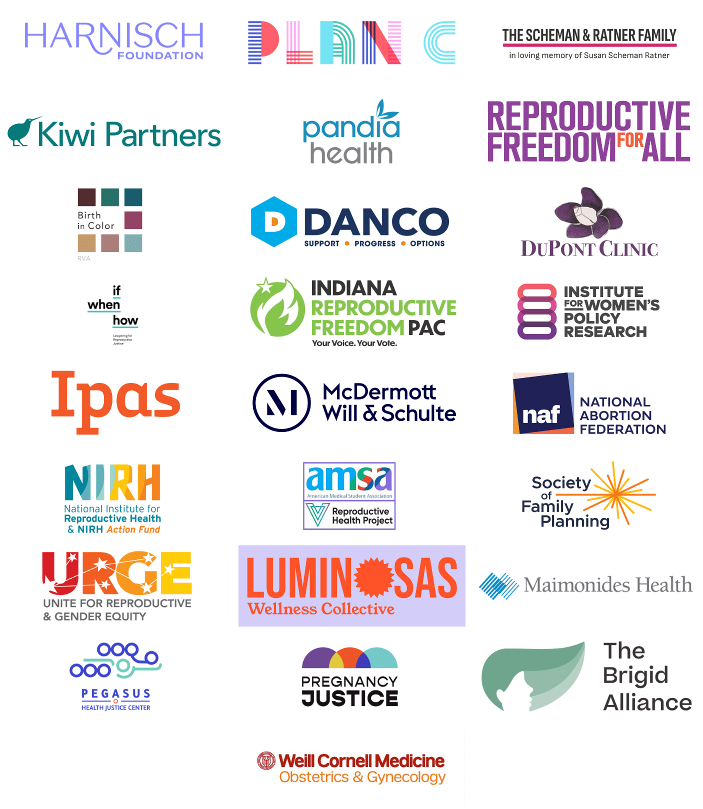 Voices of Courage sponsor logos